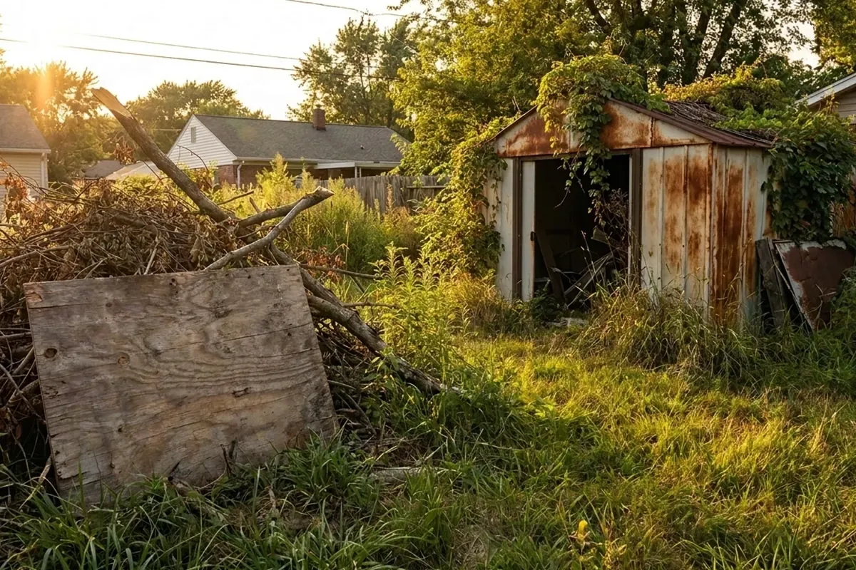 Before, Backyard land clearing · West Metro Atlanta
