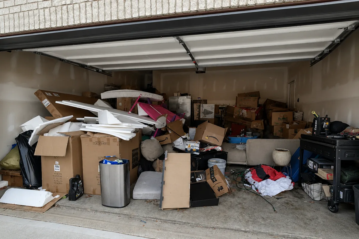 Peachy Clean crew after a garage cleanout in West Metro Atlanta