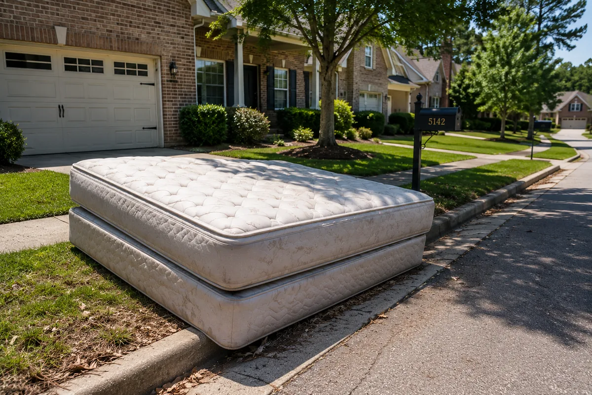 Cleared, empty room after a Peachy Clean mattress removal in West Metro Atlanta
