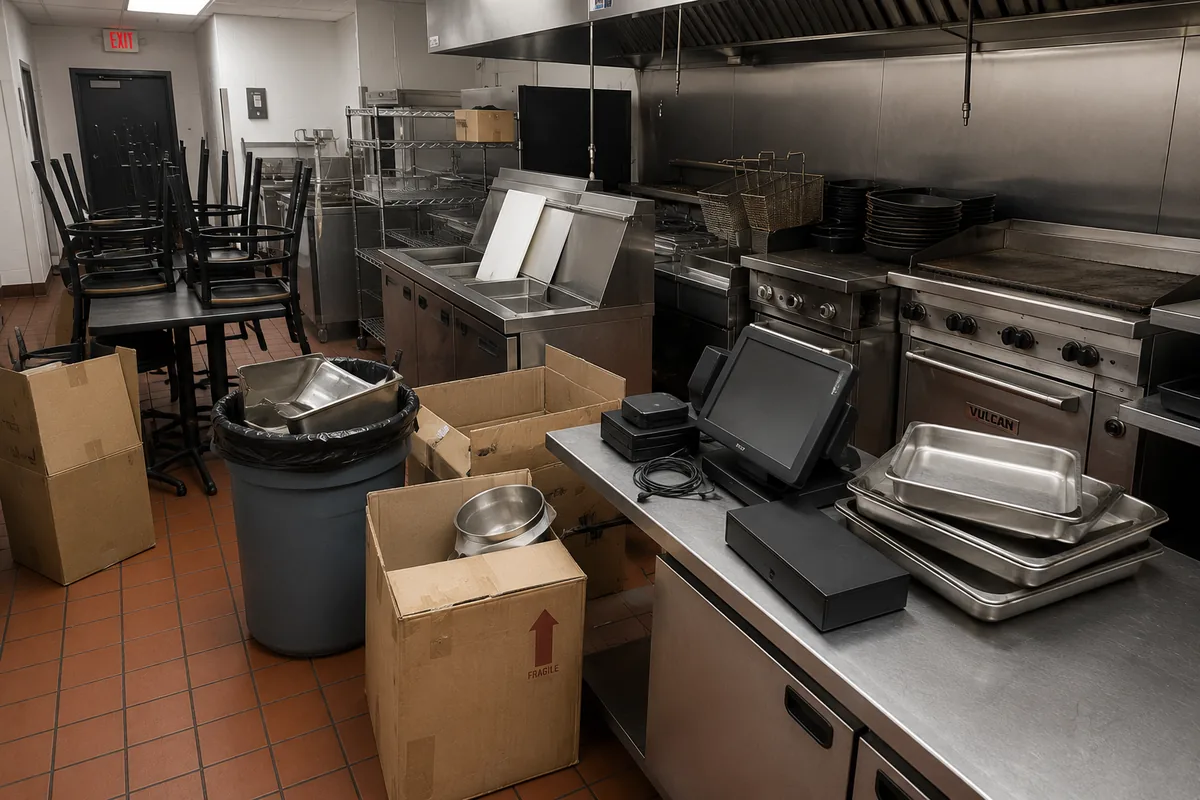 Peachy Clean crew after a restaurant cleanout in West Metro Atlanta