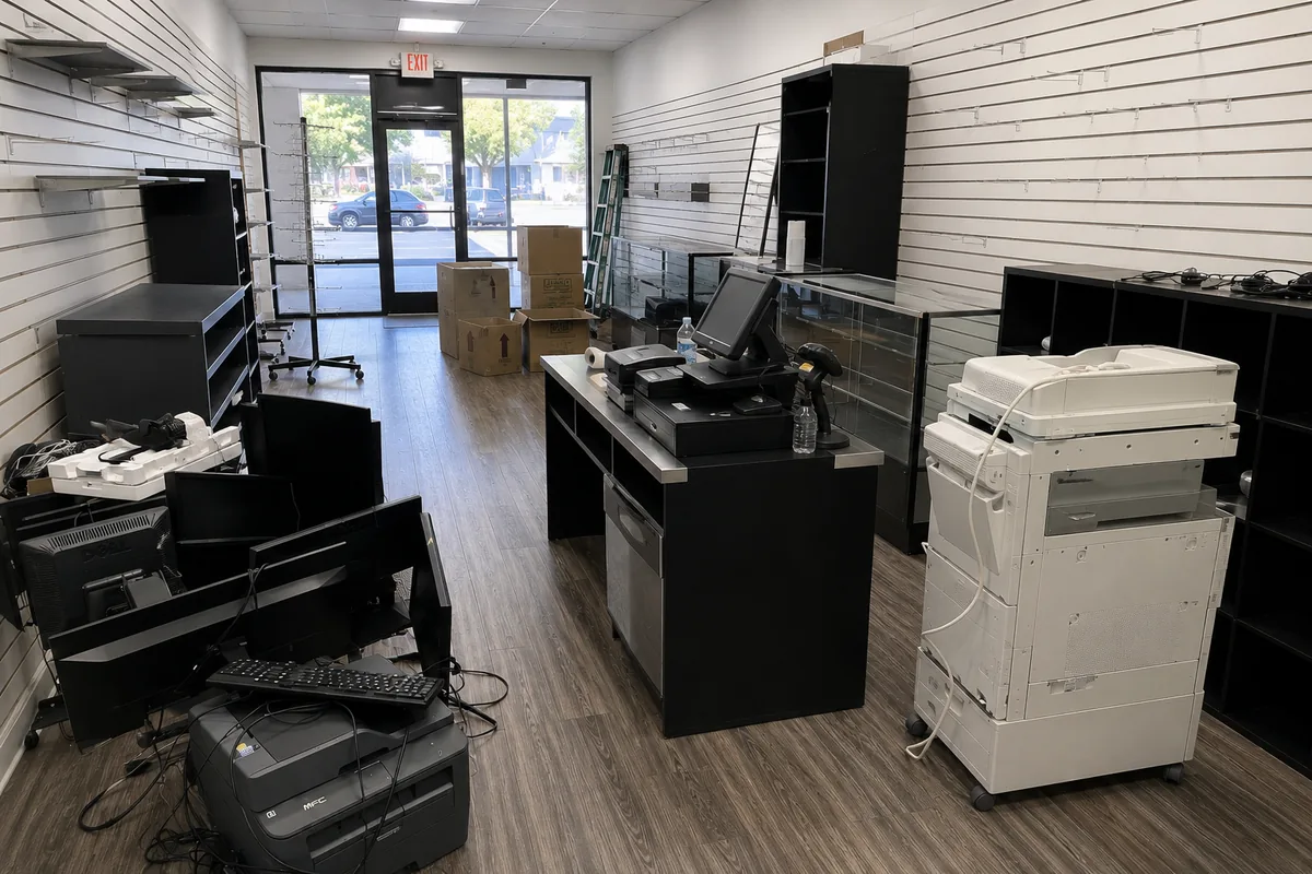 Peachy Clean crew after a retail cleanout in West Metro Atlanta